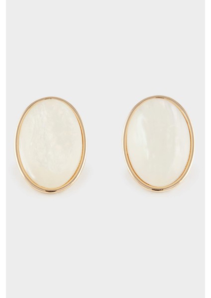 Kadın Gold Detaylı Halka Küpe E3983AXNS