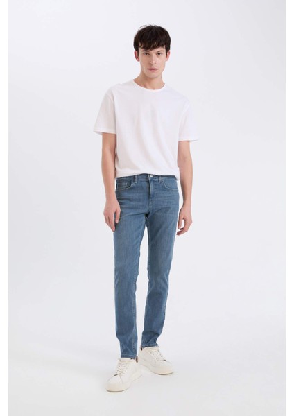 Carlo Skinny Fit Ekstra Dar Kalıp Normal Bel Ekstra Dar Paça Jean Pantolon A6943AX25SP