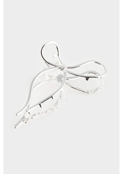 Kadın Kurdele Görünümlü Silver Mandal Toka E4194AXNS