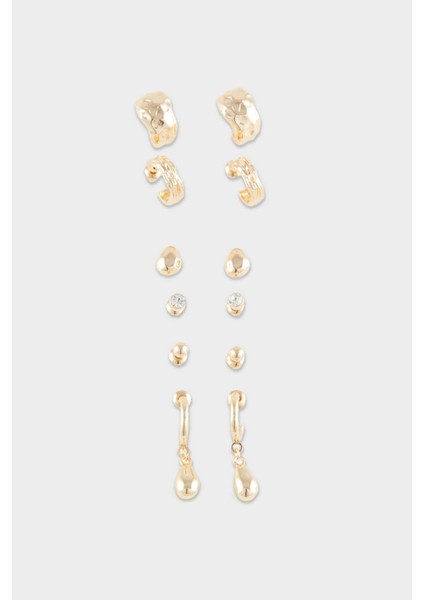 Kadın 6'lı Gold Küpe E4450AXNS