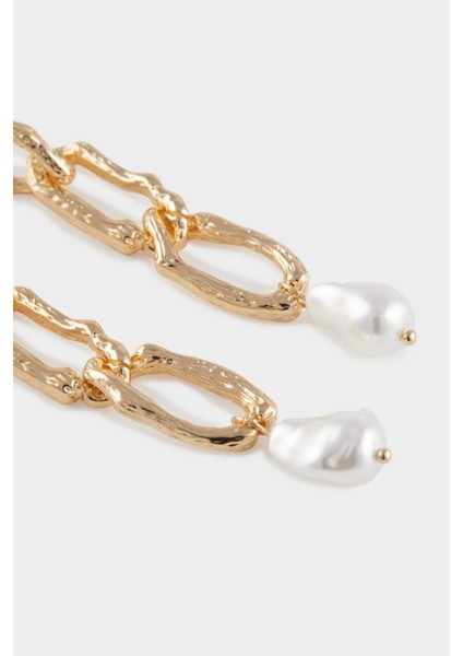 Kadın İncili Zincir Detaylı Küpe E3977AXNS fiyatları