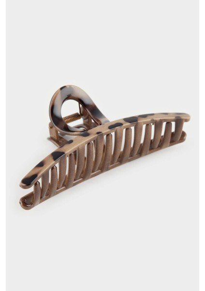 Kadın Leopar Desenli Mandal Toka E5741AXNS