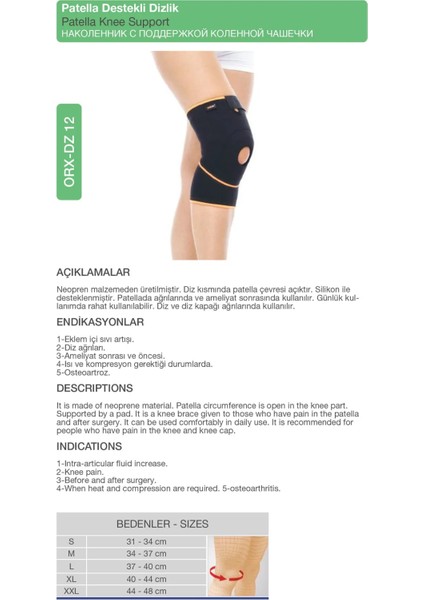 Patella Destekli Dizlik modelleri
