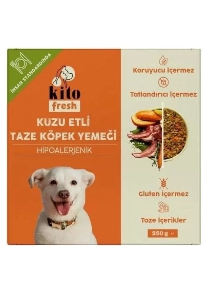 Fresh Kuzu Etli Hipoalerjenik Taze Köpek Yemeği 250 gr