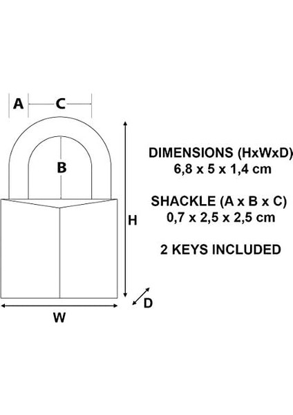 20 mm Asma Kilit Lock Yeni