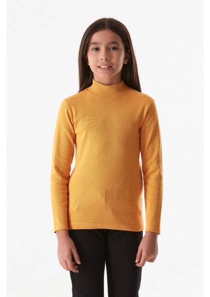 Basic Dik Yaka Kız Çocuk Body