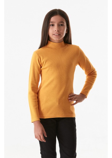 Basic Dik Yaka Kız Çocuk Body