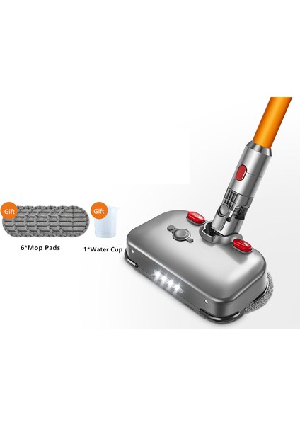 Dyson V7 V8 V10 V11 Için LED Işıklı Elektrikli Islak Kuru Paspas Başlığı Paspas Başlığı Paspas Pedleri Su Bardağı A ile Değiştirilebilir Parçalar (Yurt Dışından)