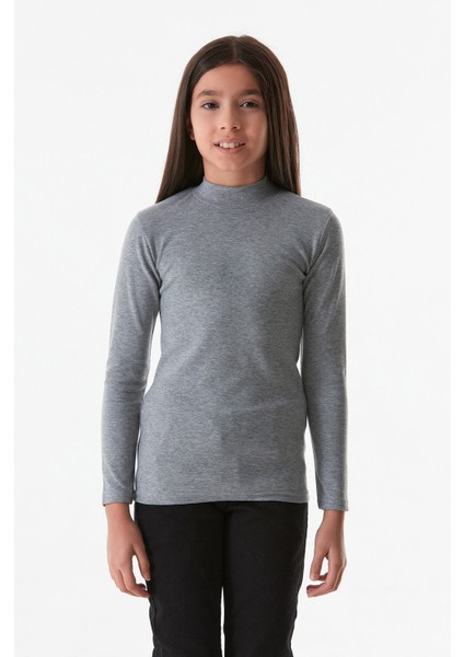 Basic Dik Yaka Kız Çocuk Body