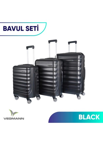 Delphin Kırılmaz Dayanıklı 3'lü Valiz Seti & Bavul Seti