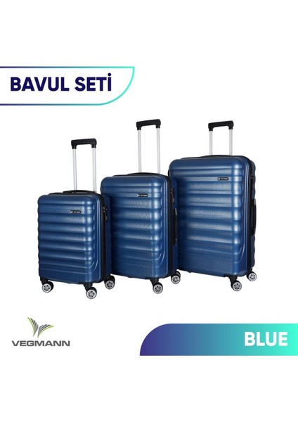 Delphin Kırılmaz Dayanıklı 3'lü Valiz Seti & Bavul Seti