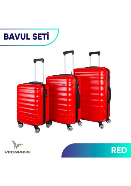 Delphin Kırılmaz Dayanıklı 3'lü Valiz Seti & Bavul Seti