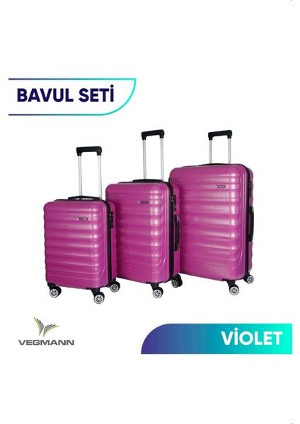 Delphin Kırılmaz Dayanıklı 3'lü Valiz Seti & Bavul Seti