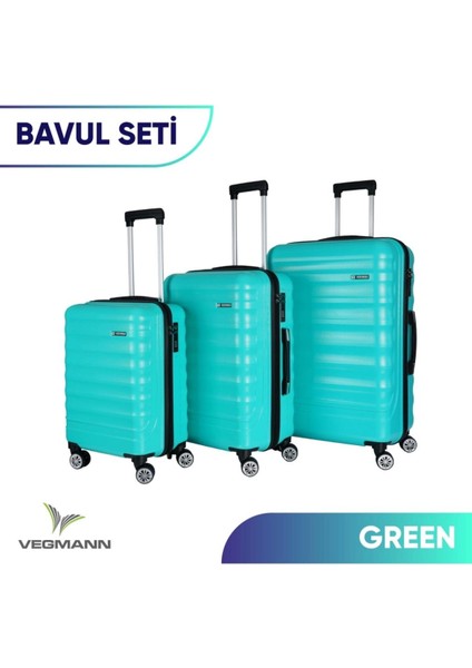 Delphin Kırılmaz Dayanıklı 3'lü Valiz Seti & Bavul Seti