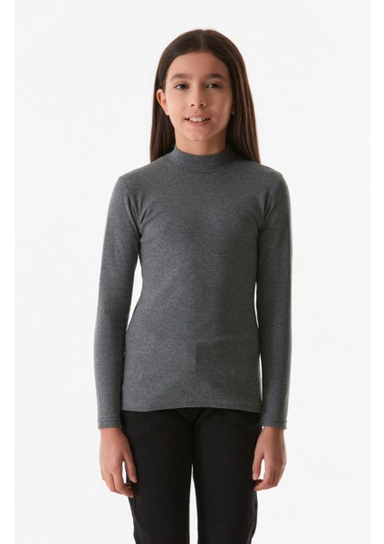 Basic Dik Yaka Kız Çocuk Body
