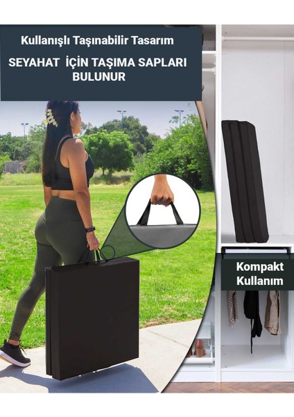 Üç Katlı Katlanabilir Kalın Spor Egzersiz Matı Temel Egzersiz Minderi Pilates Minderi 4cm Kalınlık modelleri