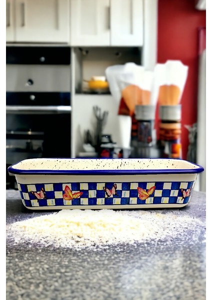 30/13 Emaye Baton Kek Ekmek Kalıbı 1,7lt Fırın, Pişirme, Pasta, Çeyiz, modelleri