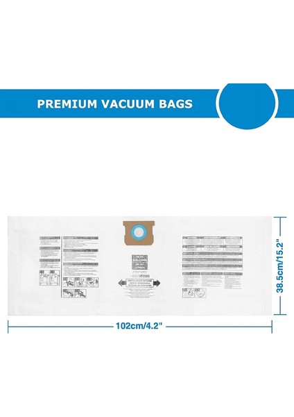 Shop Vac Torbaları 9066100, 90661 Tip E Yedek Filtre Torbaları 10 Adet (Yurt Dışından) fırsatları