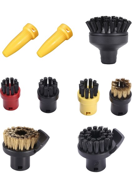 Karcher Sc1 Sc2 Sc3 Sc4 Sc5 Temizleyici B Için Power Nozzle Yuvarlak Fırça Seti (Yurt Dışından)