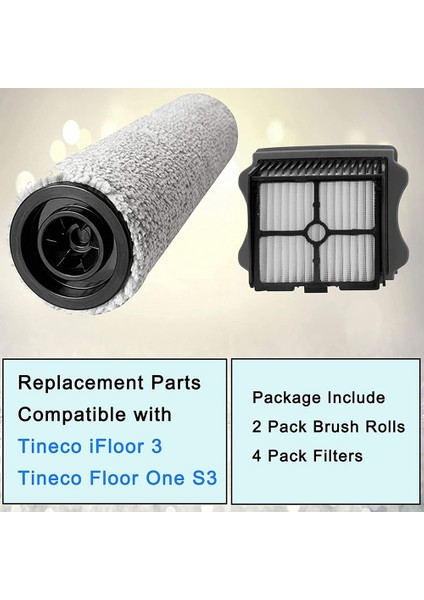 Tineco Iflora 3 / One S3 Ana Fırça 4 Filtre ve 2 Silindir Için 6 Adet (Yurt Dışından) indirimleri
