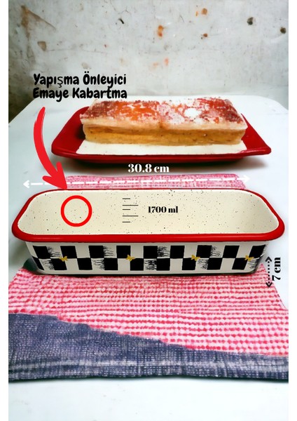 30/13 Emaye Baton Kek Ekmek Kalıbı 1,7lt Fırın, Pişirme, Pasta, Çeyiz, fiyatları
