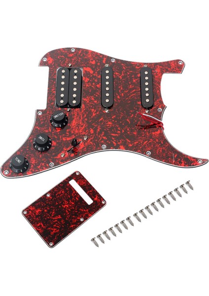Ssh Elektro Kırmızı Için Önceden Yüklenmiş Pickup Pickguard (Yurt Dışından)