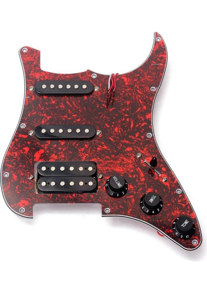 Ssh Elektro Kırmızı Için Önceden Yüklenmiş Pickup Pickguard (Yurt Dışından)
