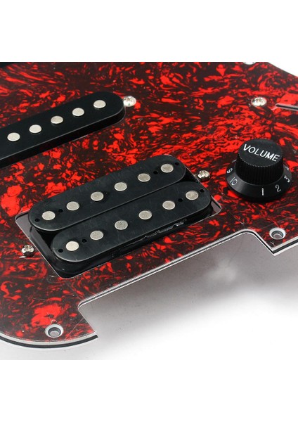 Ssh Elektro Kırmızı Için Önceden Yüklenmiş Pickup Pickguard (Yurt Dışından)