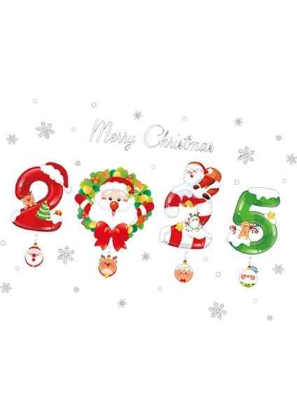 Noel Baba Noel Çıkartması B Için Noel Dekorasyonu (Yurt Dışından)