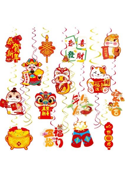 2025 Çin Yeni Yılı Oturma Odası Kutlama Ev Için Asılı Süslemeler (Yurt Dışından)