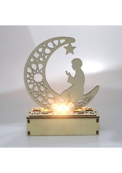 Ahşap Eid Mubarak Ramazan Süsü, I LED Işıklar Ev I - Dua (Yurt Dışından) fiyatları