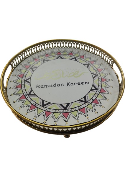 Metal I Eid Ramazan Mü Süslemeleri Tabağı Yuvarlak (Yurt Dışından) modelleri