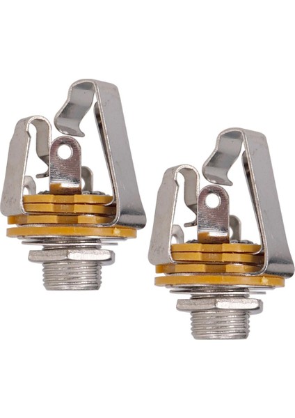 Elektro Değiş Için 2 Krom 1/4 Inç Stereo Çıkış Girişi (Yurt Dışından)