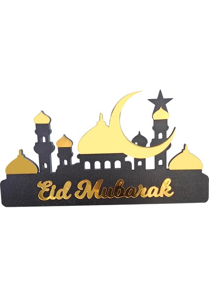 Eid Dekor Takvimi Üstü Dekorasyonu Çok Amaçlı Dekoratif El Sanatları Altın Küçük (Yurt Dışından) indirimleri