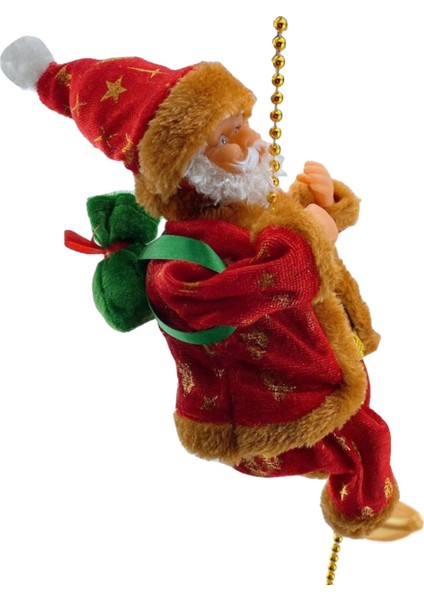 Elektrikli Noel Baba Tırmanma Ipi Süsleme Noel Dekorasyonu I Için Kırmızı (Yurt Dışından)
