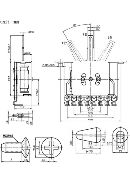Elektro I Için 3 Yollu Pikap Seçici (Yurt Dışından)