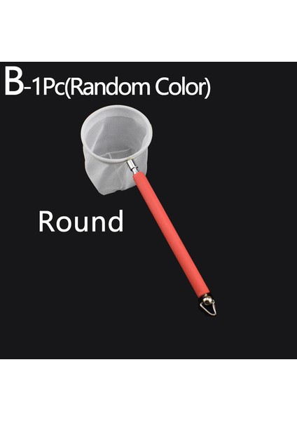 B Tarzı 1 Adet Çekilebilir Akvaryum Balık Tankı Yakalama Ağı Paslanmaz Çelik Çubuk Balıkçılık Yuvarlak Kare Cep Karides Yakalama Ağları Malzemeleri (Yurt Dışından)