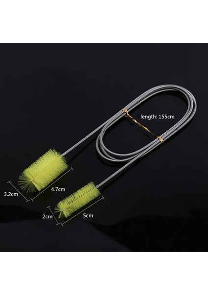Sarı Stil 155CM Akvaryum Temizleme Fırçası Esnek Bükülmüş Boru Için Çift Uçlu Su Filtre Pompa Hava Tüpü Hortum Temizleyici Balık Tankı Aksesuarları (Yurt Dışından)