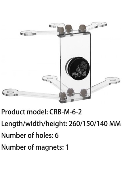 Manyetik Crb-M-6-2 Stili Deniz Kaynakları Akvaryum Akrilik Manyetik Mercan Parçası Rafı Fiş Tutucu Braketi Cam Kalınlığı Için Balık Tankı Malzemeleri (Yurt Dışından)