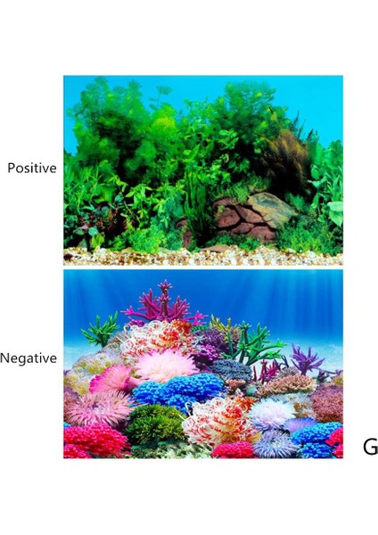 G Tarzı 50X80CM Akvaryum Manzara Sticker Poster Balık Tankı 3D Arka Plan Boyama Sticker Çift Taraflı Okyanus Deniz Bitkileri Arka Plan Akvaryum Dekorasyonu (Yurt Dışından)