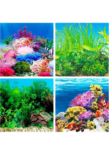 G Tarzı 50X80CM Akvaryum Manzara Sticker Poster Balık Tankı 3D Arka Plan Boyama Sticker Çift Taraflı Okyanus Deniz Bitkileri Arka Plan Akvaryum Dekorasyonu (Yurt Dışından) indirimleri