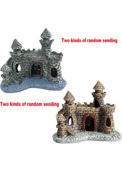 Rastgele Teslim Tarzı 12CMX10CM Akvaryum Reçine Kale Balık Tankı Süs Kale Kulesi Süslemeleri Balık Tankı Akvaryum Aksesuarları Dekorasyonu (Yurt Dışından)