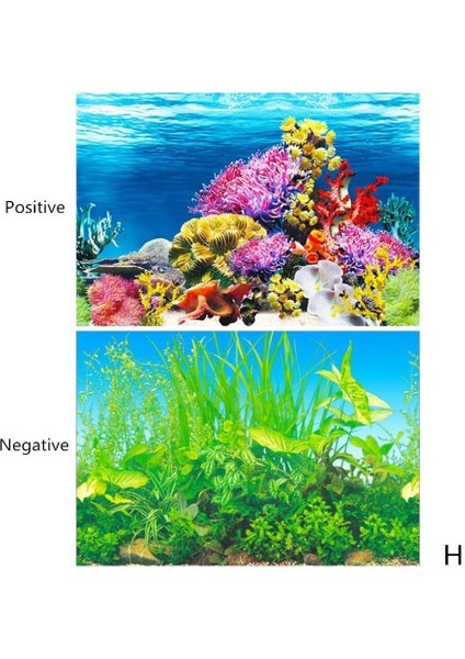 Arkaplan H Stili 50X80CM Akvaryum 3D Sticker Poster Balık Tankı Akvaryum Arka Plan Aksesuarları Dekorasyon Deniz Bitkisi Akvascape Boyama (Yurt Dışından)