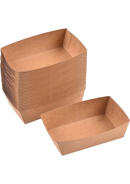 100X Kraft Kağıt Tepsileri Sosisli Sandviç Meyve I Taco Için Kağıt Gıda Tekneleri 15X8.5X4CM (Yurt Dışından) fırsatları
