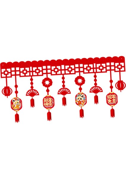 Çin Yılı Banner Garland 2025 Asılı Dekorasyon Kapı B (Yurt Dışından) fırsatları