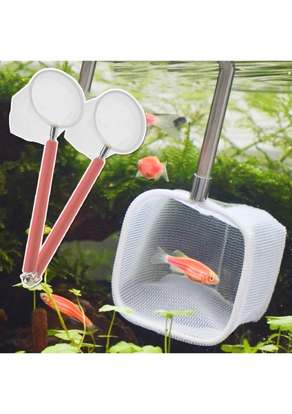 Yuvarlak Stil Rastgele Renk Akvaryum Geri Çekilebilir 3D Paslanmaz Çelik Balık Ağı Cep Karides Yakalama Balık Tankı Temizleme Ağı Yuvarlak Kare Şekil (Yurt Dışından) indirimleri