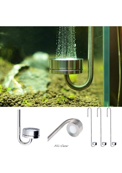 L250 Stili Akvaryum Ultra Ince Paslanmaz Çelik Co2 Difüzörü Mükemmel Co2 Çözünme Oranı M09 (Yurt Dışından) fırsatları
