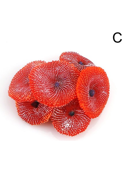 C-6.5X6X2.6CM Stili Reçine Mercan Dekorasyonu Yapay Dekoratif Mercan Ev Balık Tankı Peyzajı Sualtı Süslemeleri (Yurt Dışından)