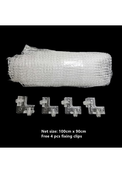 1 Metre Net - 4 Klip Stili Vastocean Akvaryum Balık Kendin Yap Görünmez Ağ Net Şeffaf Fileli Balık Tankı Zıplamaya Karşı Ağ Kaçma Engelleme Değiştirme Ağı (Yurt Dışından)