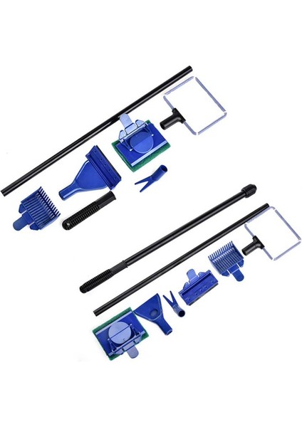 5'i 1 Arada 80 cm Stili Uzatın Akvaryum Temizleme Araçları - Ağ Balık Kepçesi Kum Tırmığı Yosun Temizleyici Sünger Çatal Fırça Cam Temizleme Aracı (Yurt Dışından) fırsatları